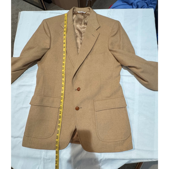 Vtg J.B. BRITTON Men's Camel USA Sport Coat Jacket Blazer Sz 42R - Picture 7 of 11